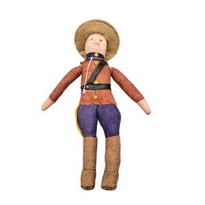 1940s Royal Canadian Mounted Police Doll Hand Painted Face